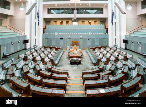 CANBERRA, AUSTRALIA - MAR 25, 2016: Interior view of the House of ...