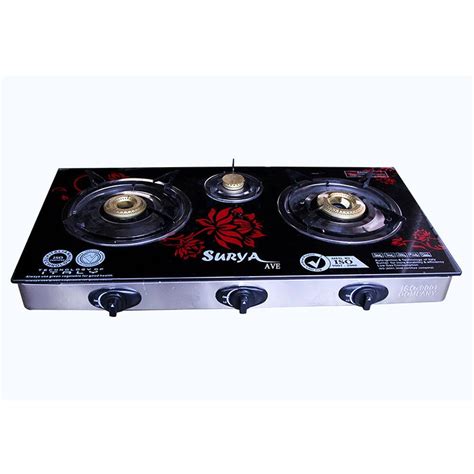 Surya Gas Chulha, Glass, No of Burners: 3 Burner at best price in Korba ...