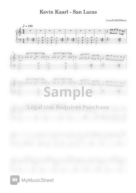 Kevin Kaarl - San Lucas Sheet Music