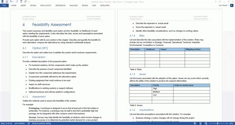 Financial Feasibility Study Template Excel Free