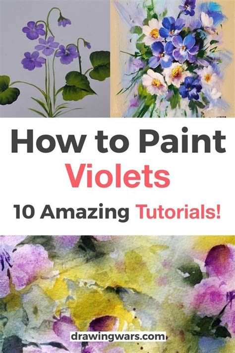 How To Paint Violets: 10 Amazing and Easy Tutorials! | Abstract art ...