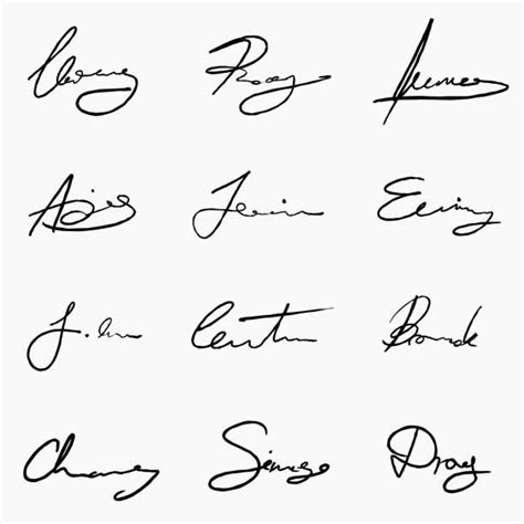 Signing Vectores Libres de Derechos - iStock | Simple signature ideas ...