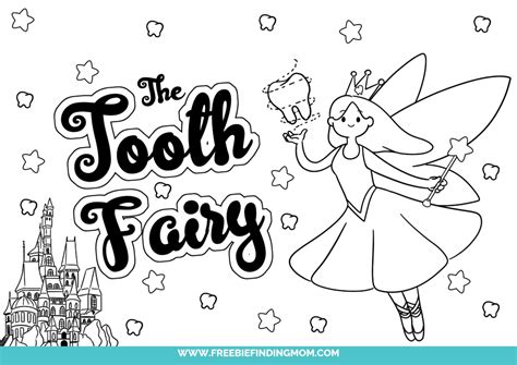 3 Free Printable Tooth Fairy Coloring Pages