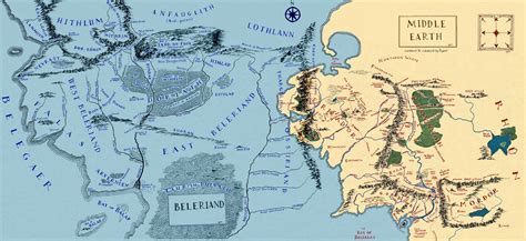 Middle-Earth in the First Age, way before LOTR | Middle earth map ...