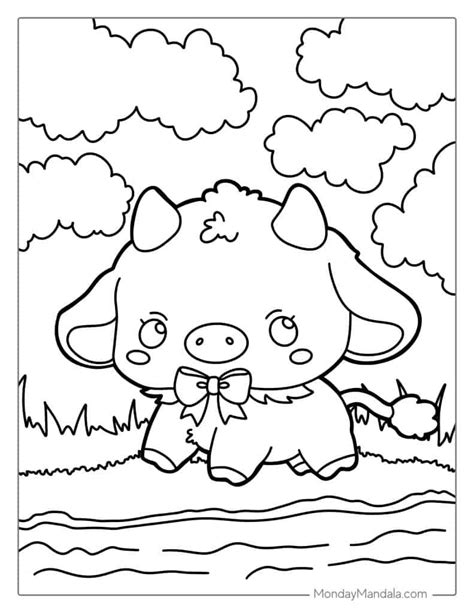 Baby Cow Coloring