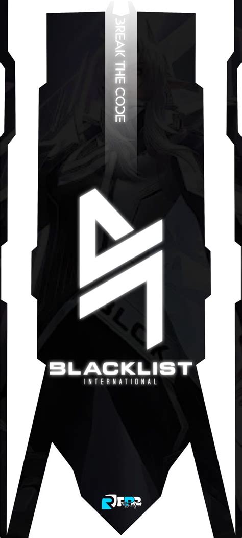 the blacklist international logo is displayed on a white and black ...