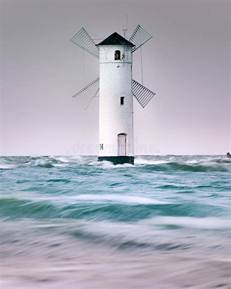 Flood in Swinoujscie Mills Lighthouse Stock Photo - Image of europe ...