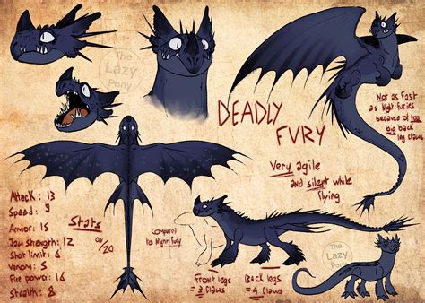 Deadly Nadder / Night fury Fusion ! by thelazyponyy on DeviantArt