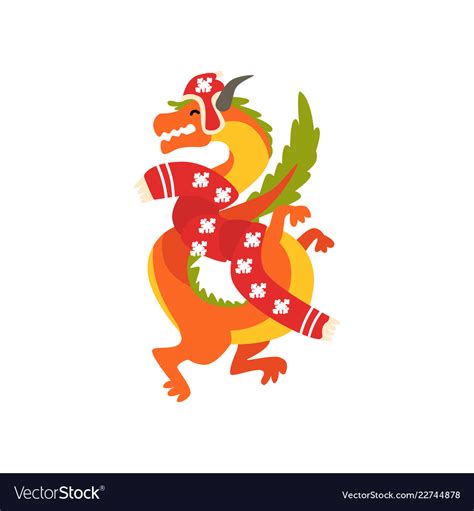 Dragon symbol of new year cute animal chinese Vector Image