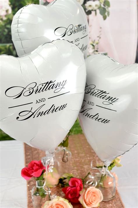 Personalized Heart Shape Mylar Wedding Balloons | Wedding balloons ...