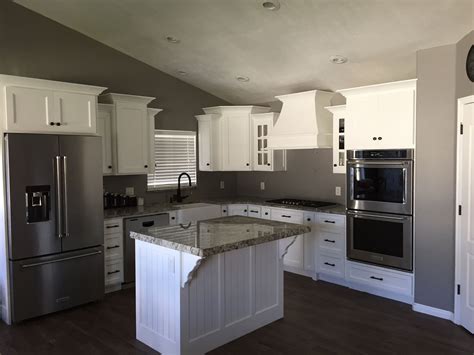 Favorite White Cabinets Grey Walls Portable Kitchen Island Walmart