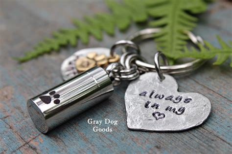 Pet Cremation Urn Key Chain Pet Memorial Jewelry Loss of | Etsy