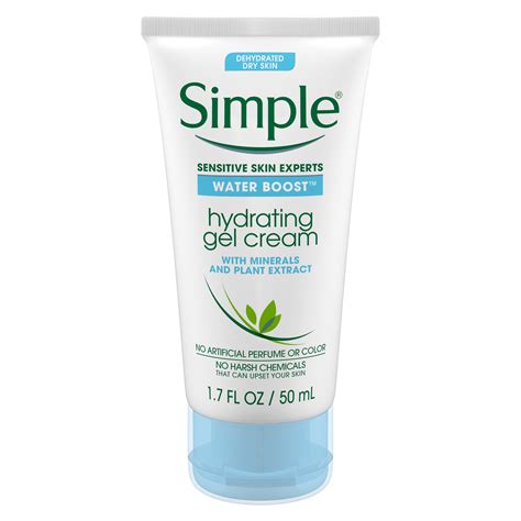 Simple Water Boost Hydrating Gel Cream Face Moisturizer 1.7 oz ...