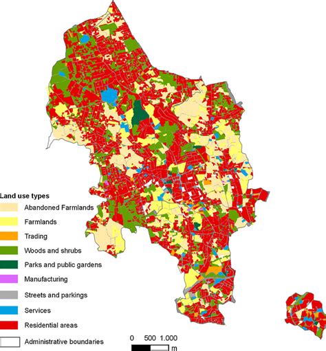 Land-use map for the study area. | Download Scientific Diagram