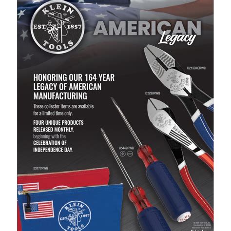 Klein Tool American Legacy Limited Edition 8" Diagonal Cutting Pliers