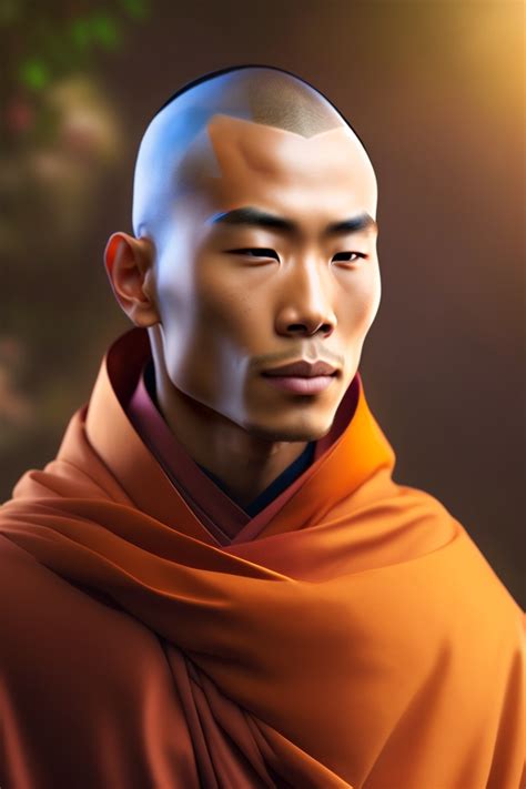 Lexica - I want a photo of an AI Monk that looks realistic. It portrays ...