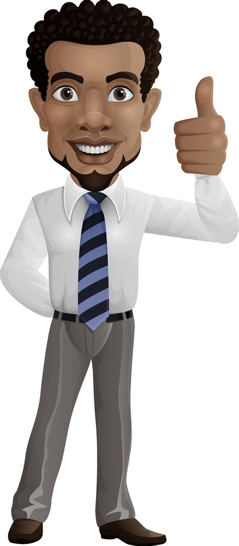 Cartoon businessman showing thumbs up sign 8605094 Vector Art at Vecteezy