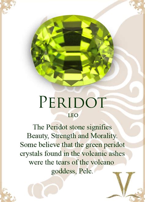 The Peridot gem stone is for the sun sign- Leo. | Birth stones chart ...