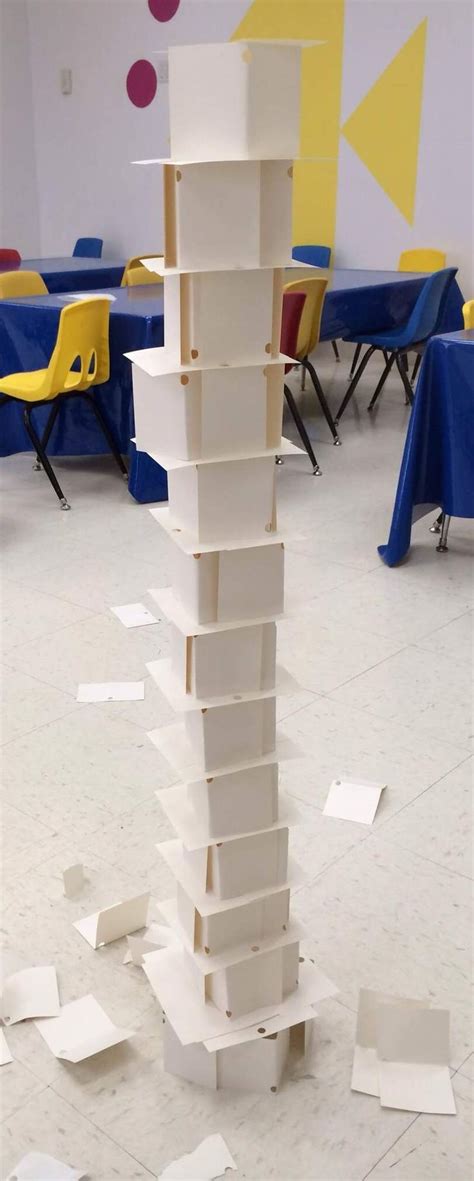 Engineering Challenge: Index Card Towers | Stem activities, Stem ...