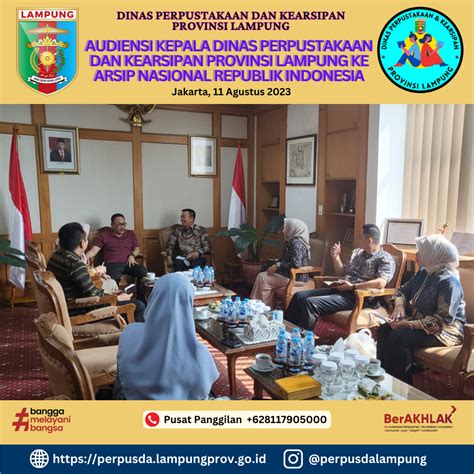 Audiensi Kepala Dinas Perpustakaan dan Kearsipan Provinsi Lampung ke ...