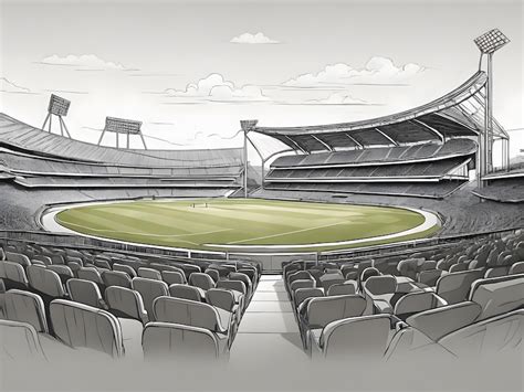 Premium Photo | Cricket stadium line drawing illustration vector ...