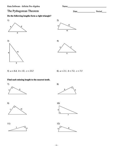 48 Pythagorean Theorem Worksheet with Answers [Word + PDF]