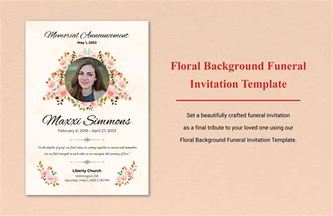 Funeral Invitation Templates in PSD - FREE Download | Template.net