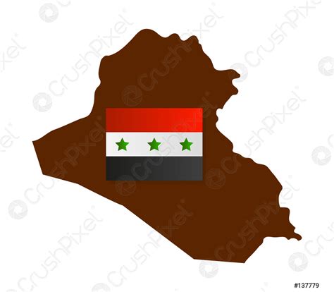 Iraq map with flag - stock vector 137779 | Crushpixel