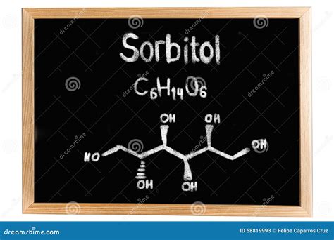 Blackboard with the Chemical Formula of Sorbitol Stock Illustration ...