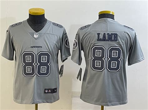 Dallas Cowboys #88 CeeDee Lamb Youth Gray Atmosphere Fashion Limited ...