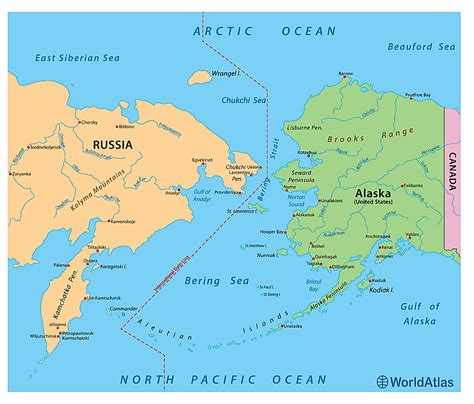 World Map Bering Strait - United States Map