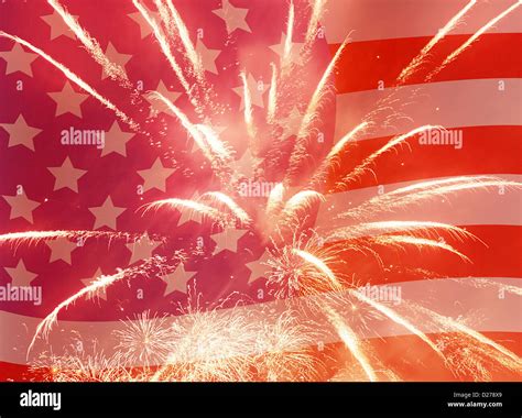 Independence Day holiday background with fireworks Stock Photo - Alamy