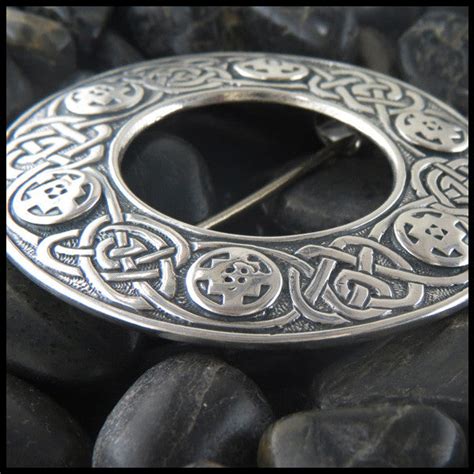 Large Round Celtic Brooch | Walker Metalsmiths