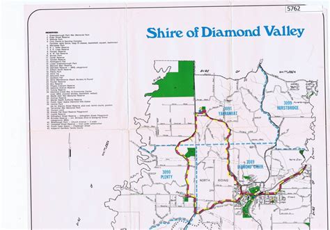 Map, Map - Shire of Diamond Valley, 1990c