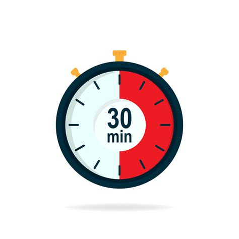 30 minutos Temporizador. cronógrafo símbolo en plano estilo. editable ...