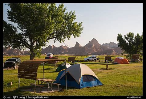 Picture/Photo: Tent camping. Badlands National Park