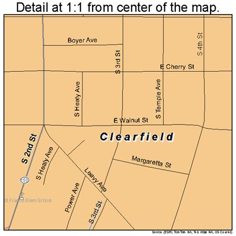 Clearfield Pennsylvania Street Map 4214064