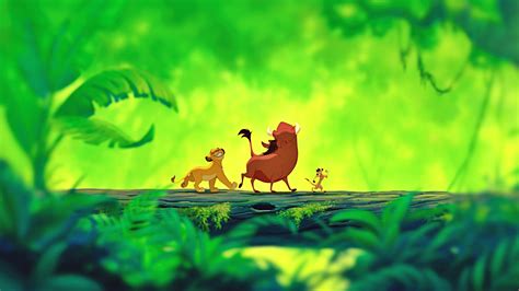 Walt Disney Screencapture of Simba, Pumbaa and Timon from "The Lion ...