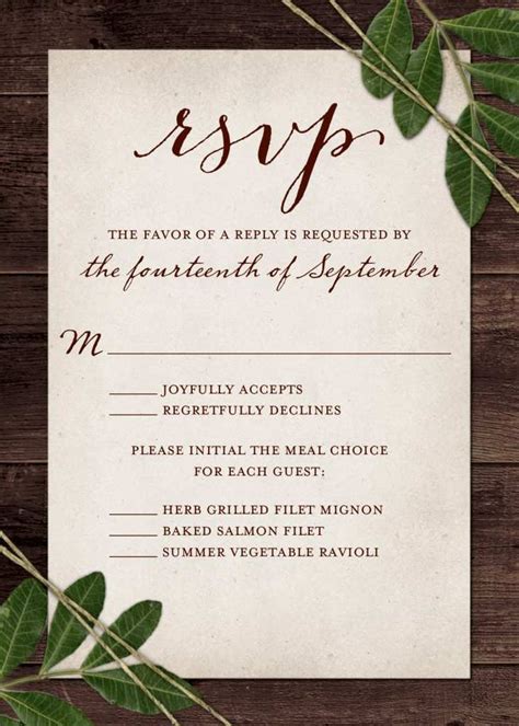 Invitation Card Rsvp Sample - Cards Design Templates