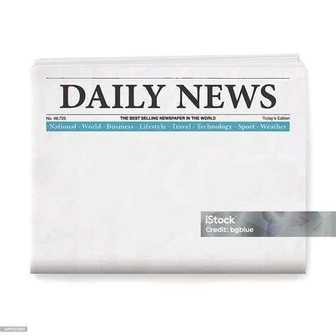 Blank Daily Newspaper stock vector art 609727202 | iStock