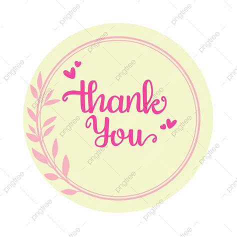 Thank You Sticker PNG Picture, Thank You Sticker In Pink Color, Sticker ...