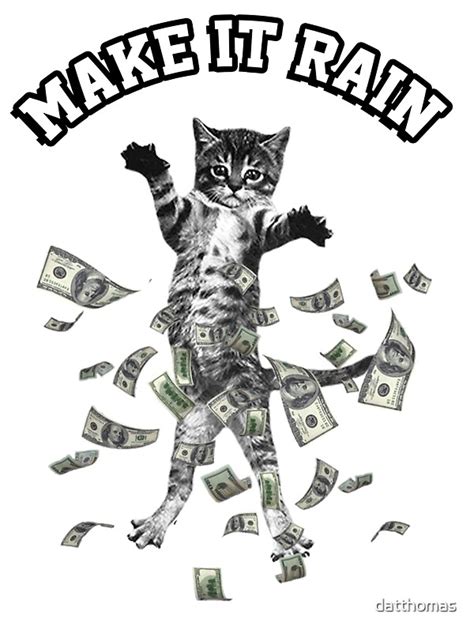 "Dollar bills kitten - make it rain money cat" Stickers by datthomas ...