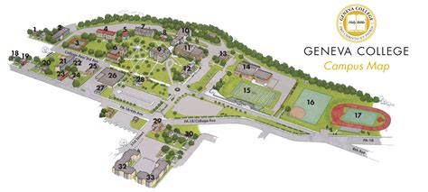 Campus Map - Geneva College, a Christian College in Pennsylvania (PA)