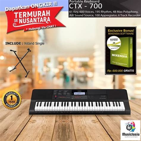 Jual Keyboard Casio CTX-700 + Stand/ CT-X700 / CTX700 -atas psr e263 ...