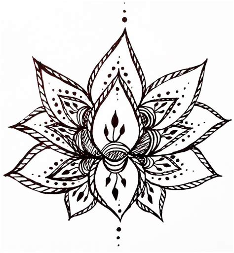 Flor De Loto Dibujo A Lapiz Hindu - Joseph Davis Blog's