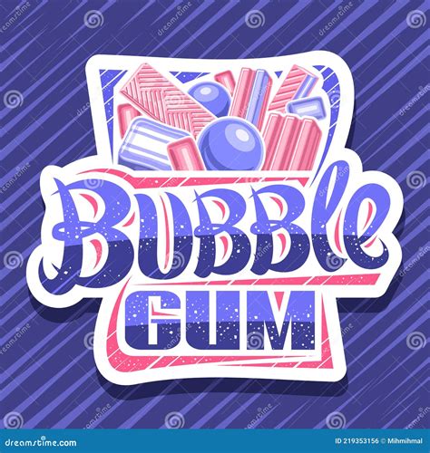 Vector logo for Bubble Gum stock vector. Illustration of fruit - 219353156