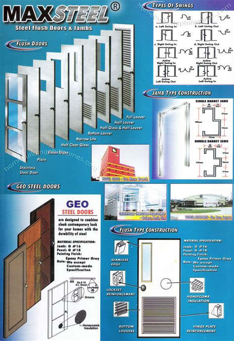 Steel Flush Doors & Jambs, Geo Steel Doors Philippines