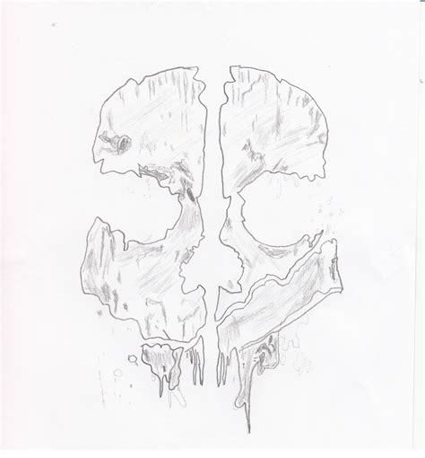 Call Of Duty Ghosts Skull Sketch by TheRelentlessCarnage on DeviantArt