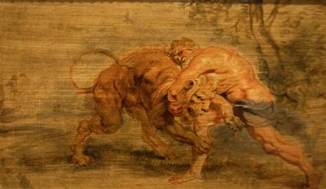 Hercules Strangling the Nemean Lion | Horoscope With Astrology