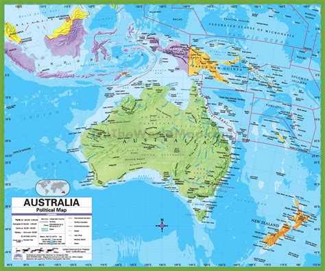 World Map Near Australia – Topographic Map of Usa with States